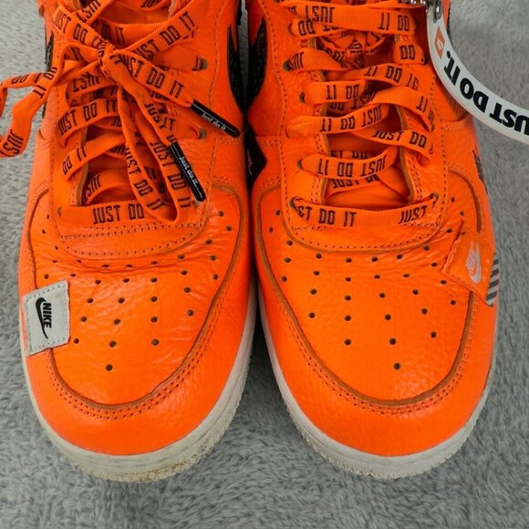 Nike Air Force 1 Just Do It Bright Orange Men’s Sneakers Size 8 US - AR7719-800 - Picture 12 of 16